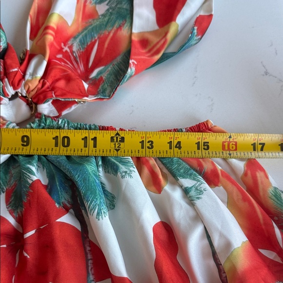 Vibrant Floral Halter Maxi Dress - Picture 9 of 11